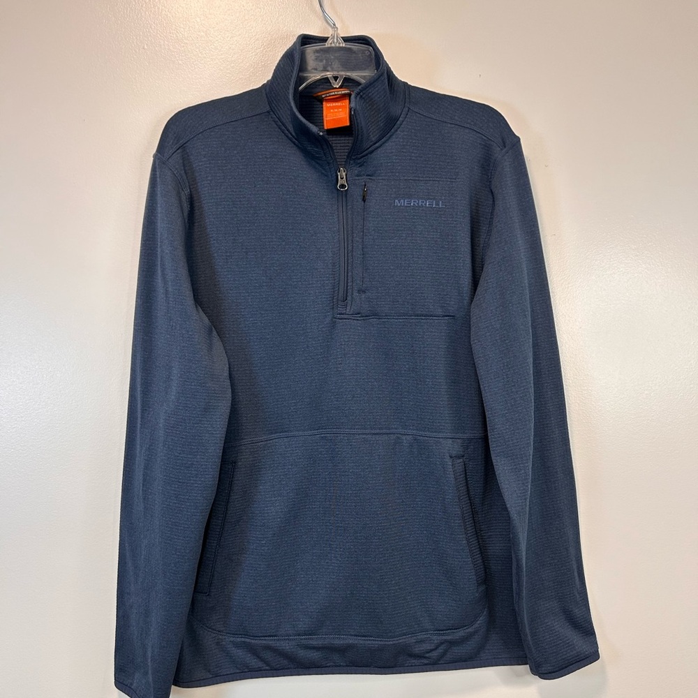 Merrell ‘Get Outside’ half-zip‎ blue pullover kangaroo pocket Men’s Size Medium